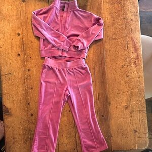 Ideology Pink Velour Women's Jogger Set